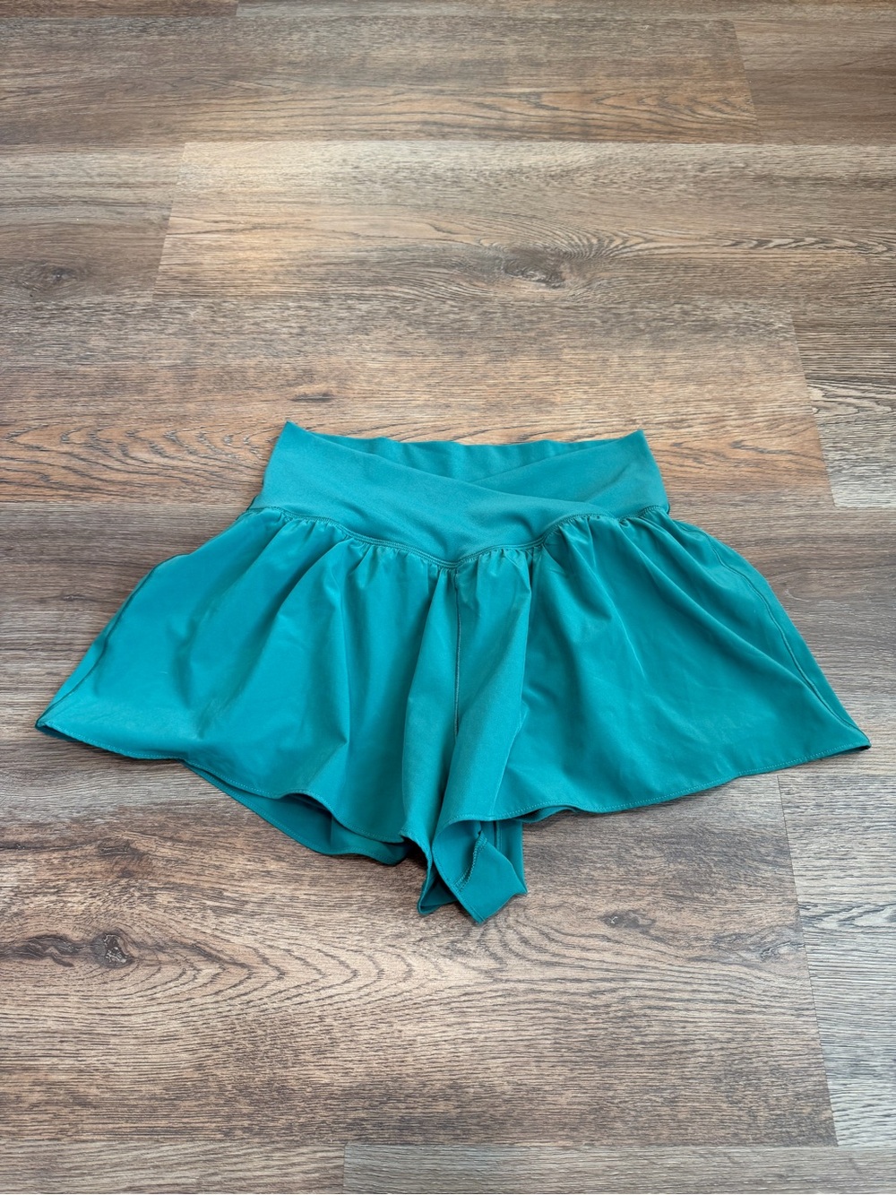 Aerie Offline Real Me Crossover Flowy Shorts Teal Green Size Medium